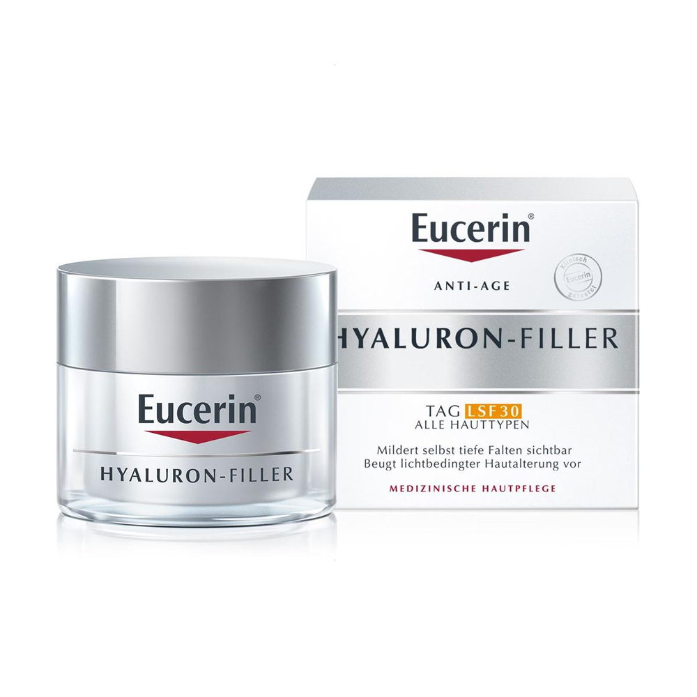 Денний крем для обличчя Eucerin Hyaluron-Filler SPF30 проти зморшок, 50 мл